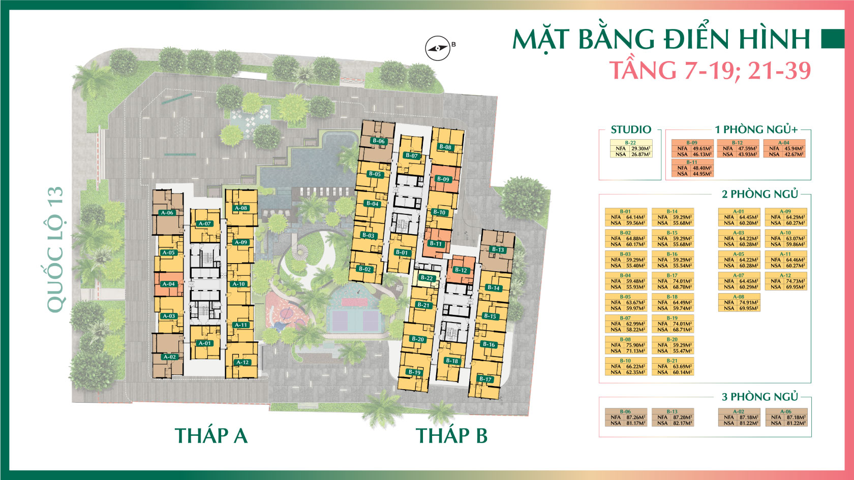 Mặt bằng tổng thể dự án căn hộ The Emerald Boulevard Thuận An Bình Dương